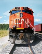 Canvas wrapped painting of a CN locomotive